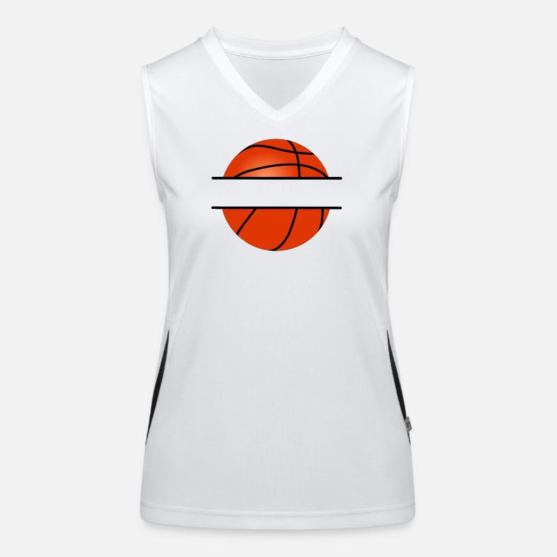 Basketball-Typenschild oder -Banner Funktionelles Kontrast-Tank Top für Frauen