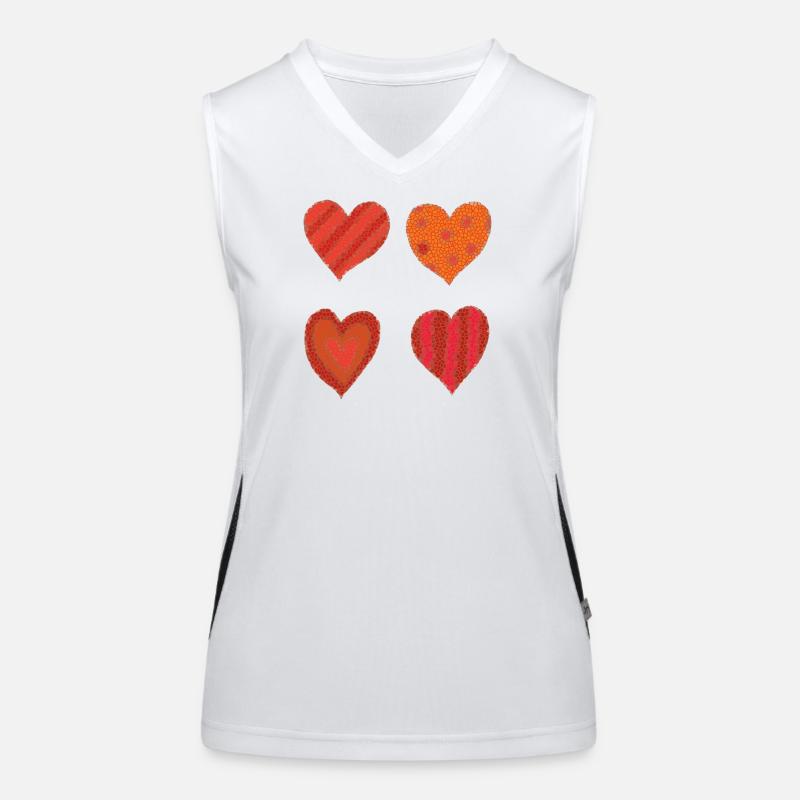 Heart Variations Women's Functional Contrast Tank Top