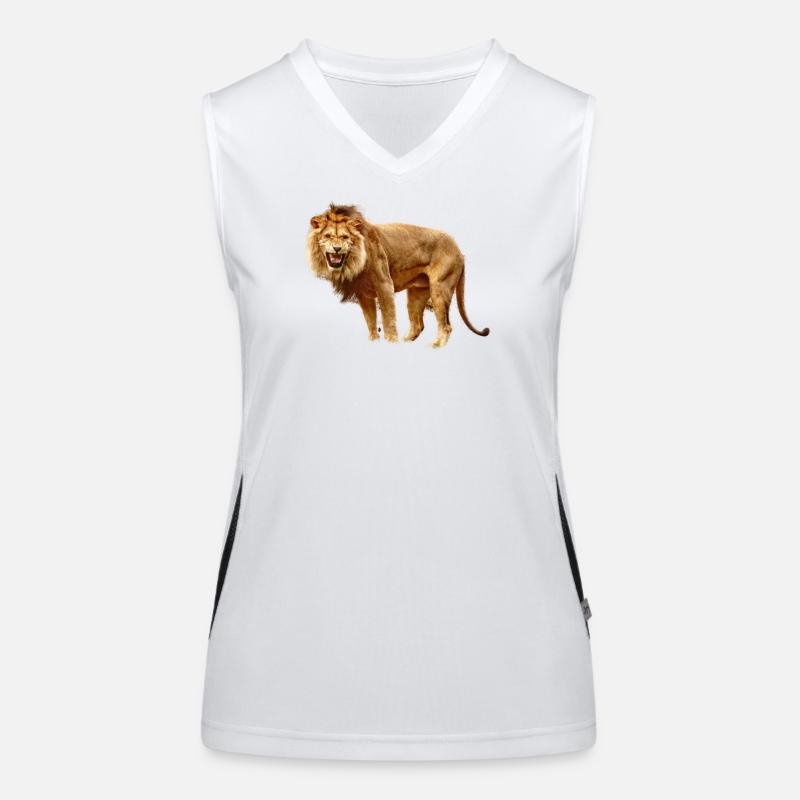Lion - Women's Functional Contrast Tank Top - white/black