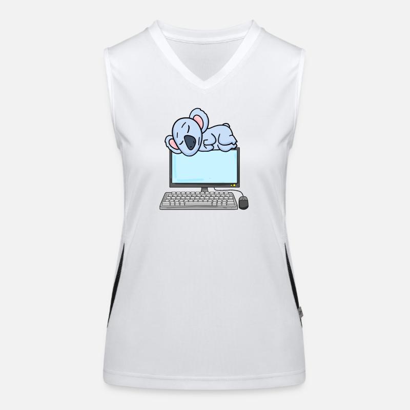 Koala Computer Nerd Programmeur Cadeau Débardeur respirant contrasté Femme