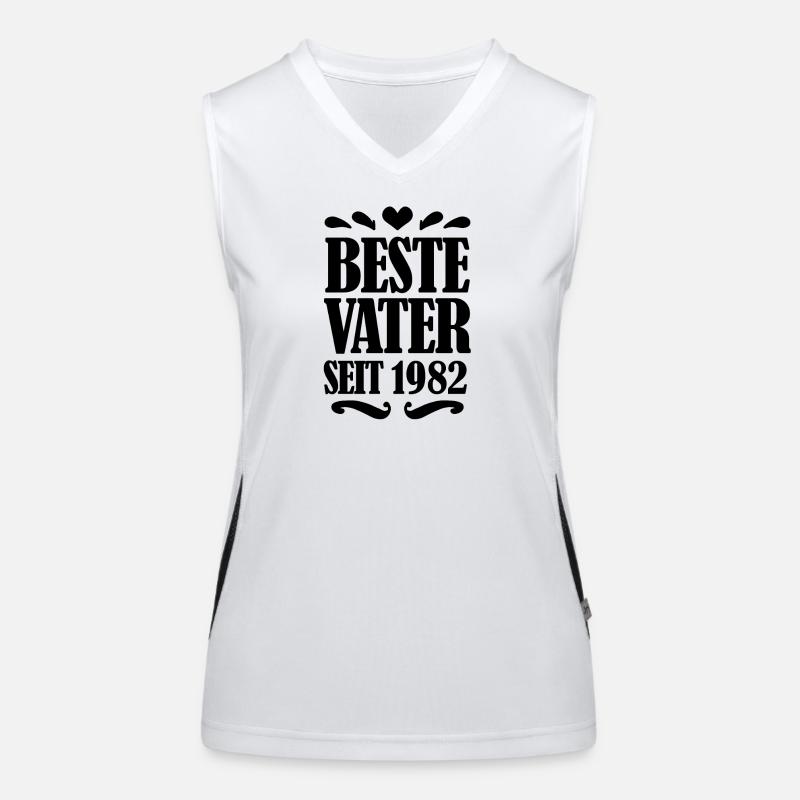 Bester Vater seit 1982 Funktionelles Kontrast-Tank Top für Frauen