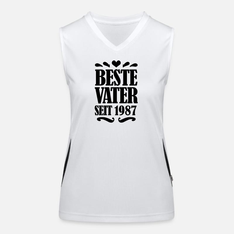 Bester Vater seit 1987 Funktionelles Kontrast-Tank Top für Frauen