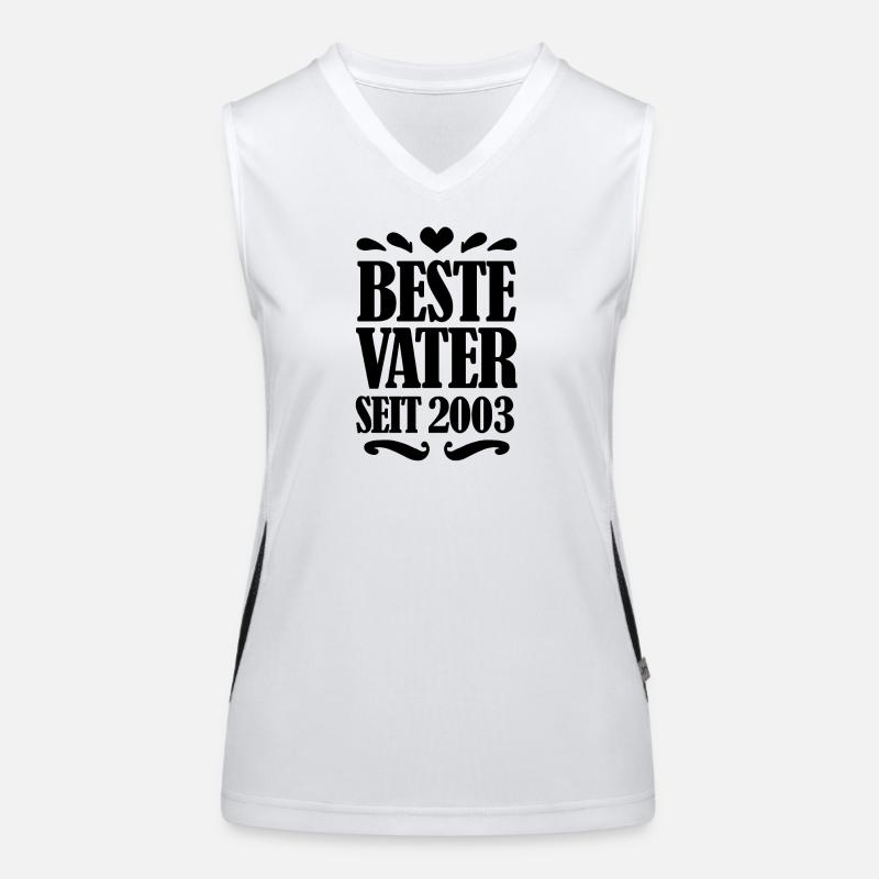 Bester Vater seit 2003 Funktionelles Kontrast-Tank Top für Frauen