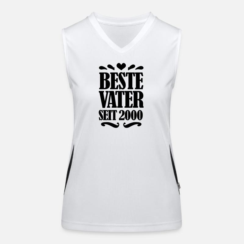 Bester Vater seit 2000 Funktionelles Kontrast-Tank Top für Frauen
