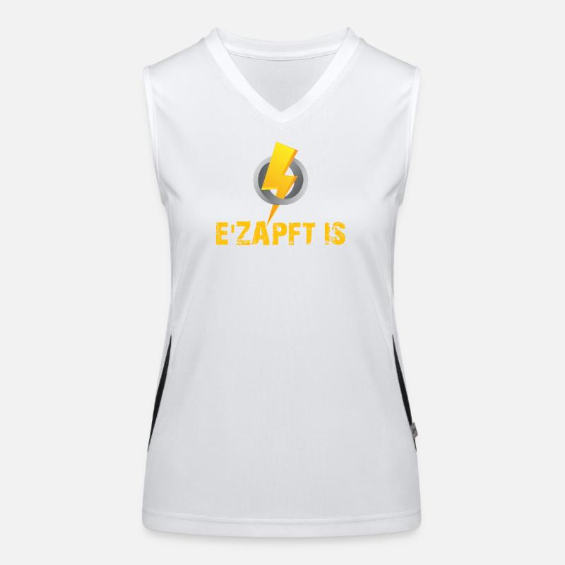Electrifying lightning bolt design for clothing Women's Functional Contrast Tank Top