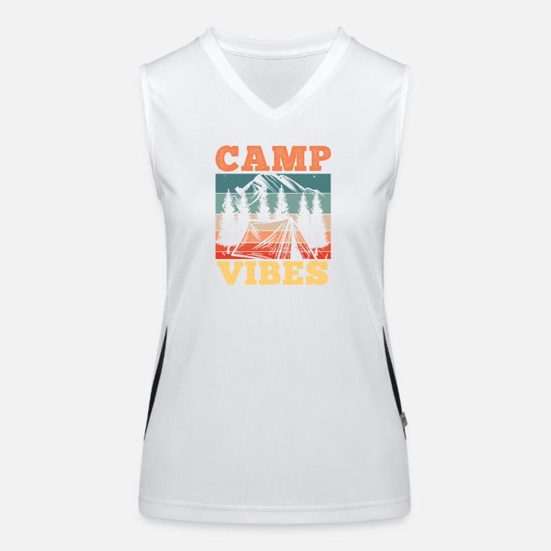 Camp Vibes Bergwald Abenteuer Funktionelles Kontrast-Tank Top für Frauen