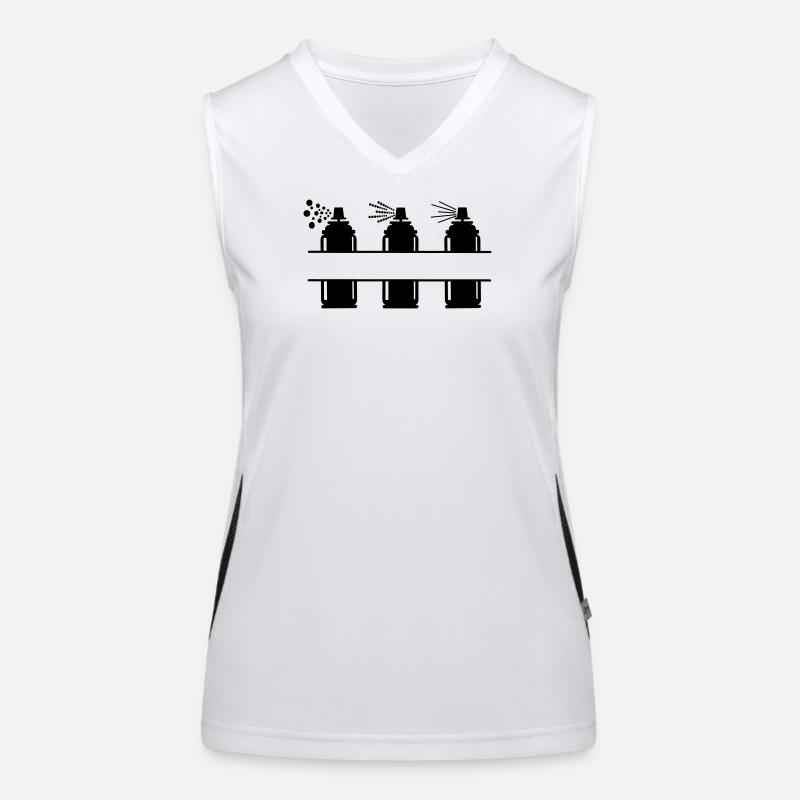 Three paint spray cans Women's Functional Contrast Tank Top