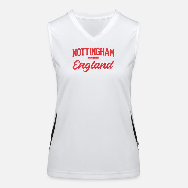 Nottingham England Script Funktionelles Kontrast-Tank Top für Frauen