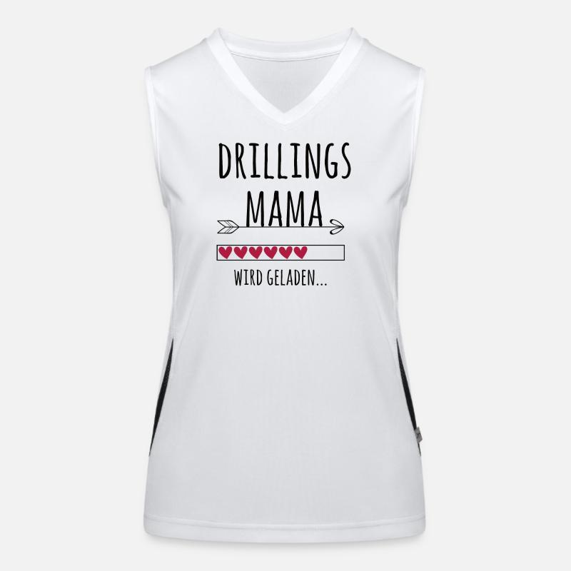 werdende Drillingsmama Schwangerschaft Drillinge Funktionelles Kontrast-Tank Top für Frauen