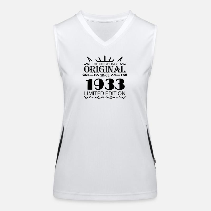 1933 - Année de construction 1933 - Né en 1933 Débardeur respirant contrasté Femme
