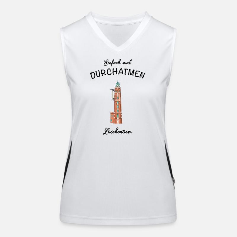 Bremerhaven, Leuchtturm Loschenturm Funktionelles Kontrast-Tank Top für Frauen