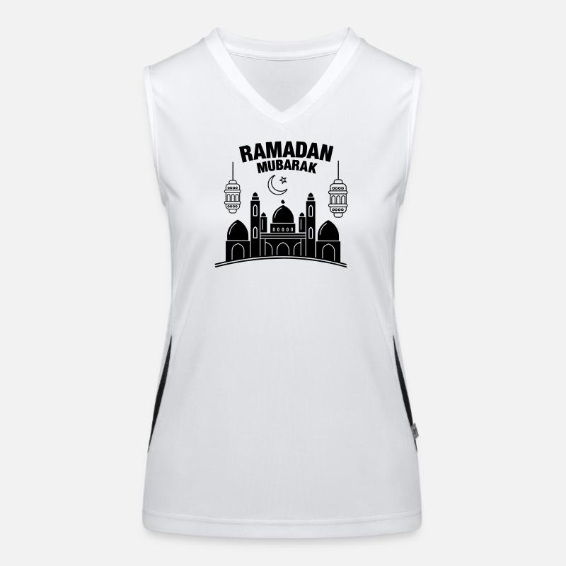 Ramadan Mubarak lights Women's Functional Contrast Tank Top