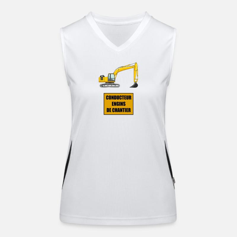 Baumaschinenführer Funktionelles Kontrast-Tank Top für Frauen