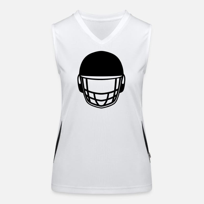 Logo du casque de cricket Débardeur respirant contrasté Femme