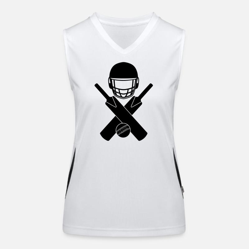 Image d’ombre du logo de cricket Débardeur respirant contrasté Femme