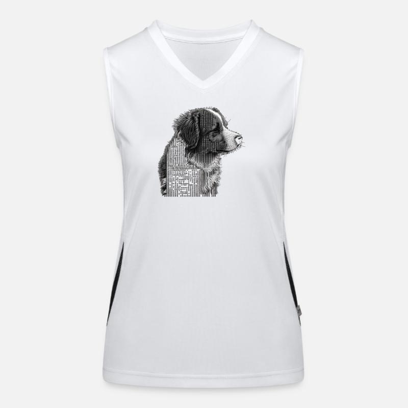 ASCII Dog Women's Functional Contrast Tank Top