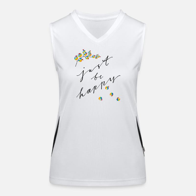 just be happy Women's Functional Contrast Tank Top
