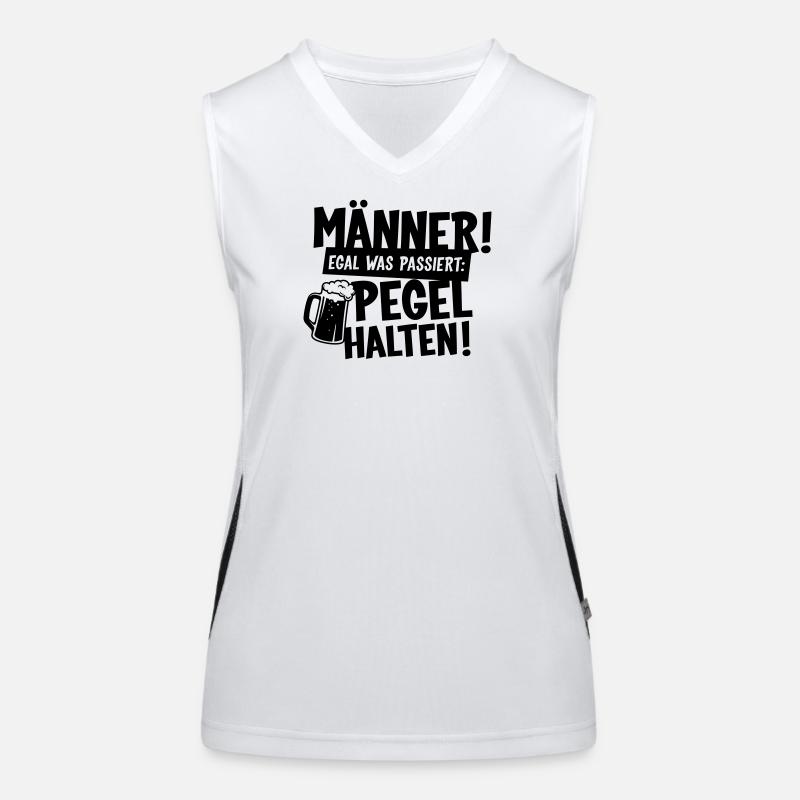Männer Pegel halten Bier Funktionelles Kontrast-Tank Top für Frauen