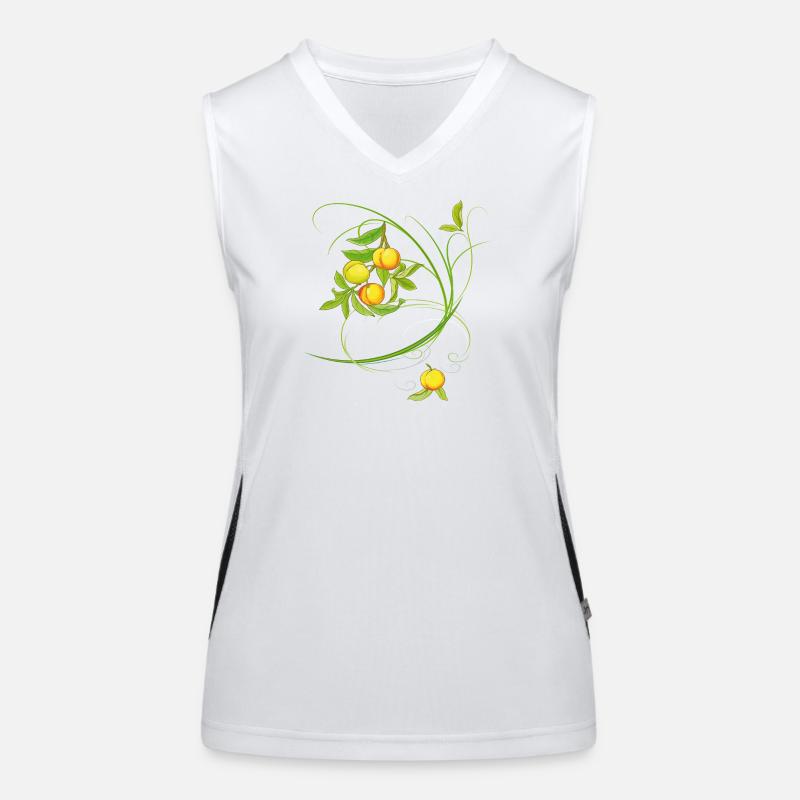 Peaches, fruit Women's Functional Contrast Tank Top
