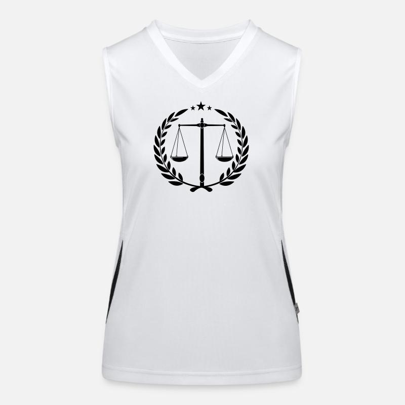 Libra in laurel wreath and three little asterisks Women's Functional Contrast Tank Top