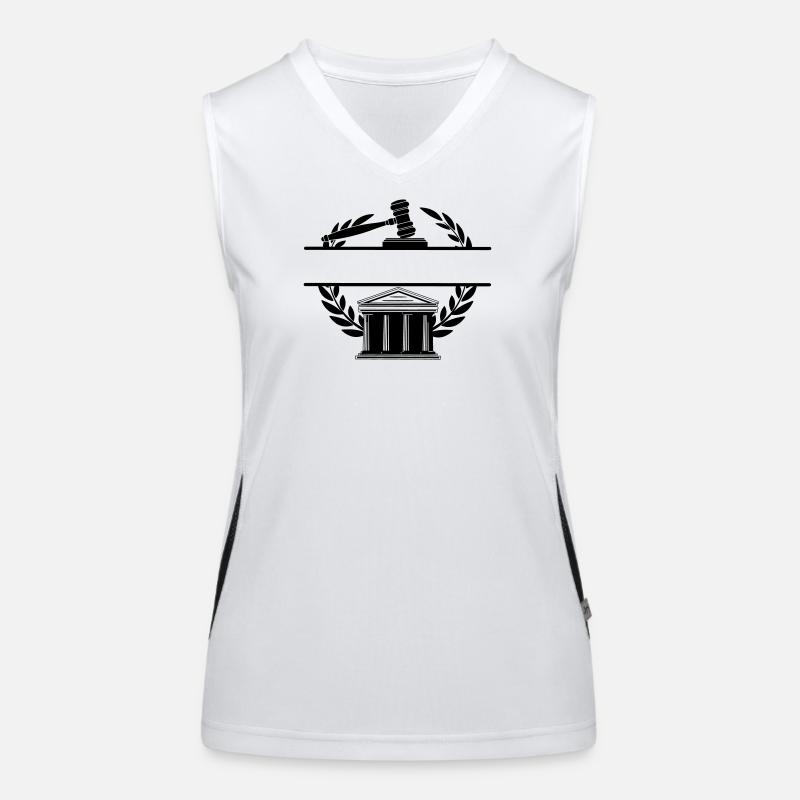 Lawyer monogram courthouse Women's Functional Contrast Tank Top