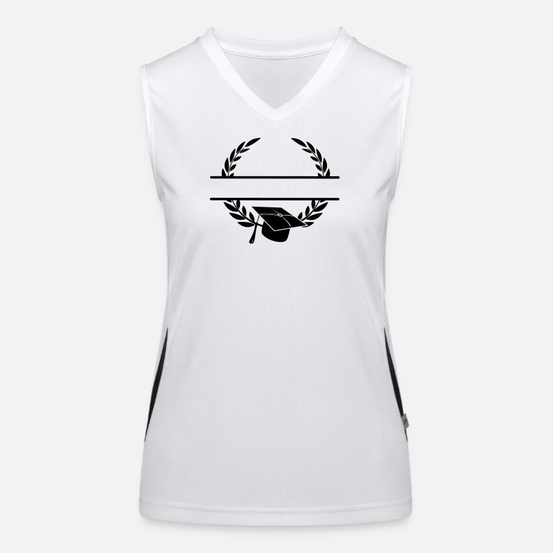 Gelungene Mütze im Lorbeerkranz-Monogramm Funktionelles Kontrast-Tank Top für Frauen