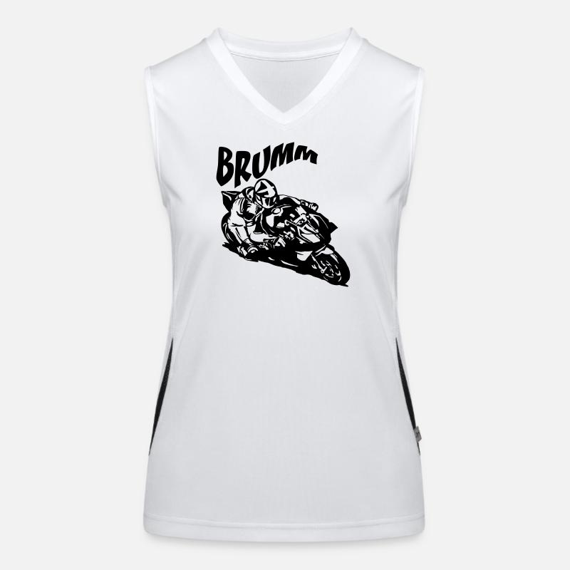 Brumm Biker Black Funktionelles Kontrast-Tank Top für Frauen