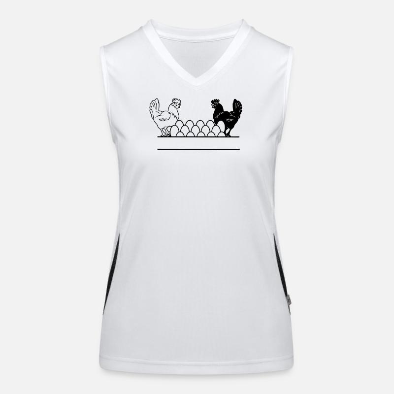 Hähnchen dunkles und helles Monogramm Funktionelles Kontrast-Tank Top für Frauen