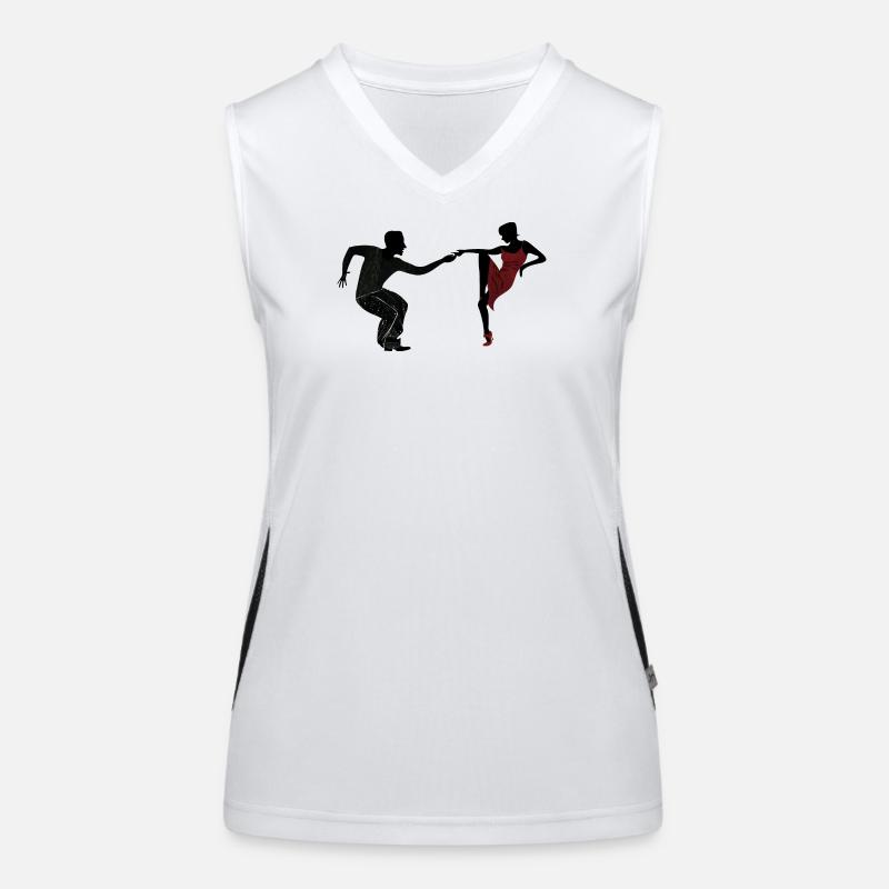 Dancing couple Women's Functional Contrast Tank Top