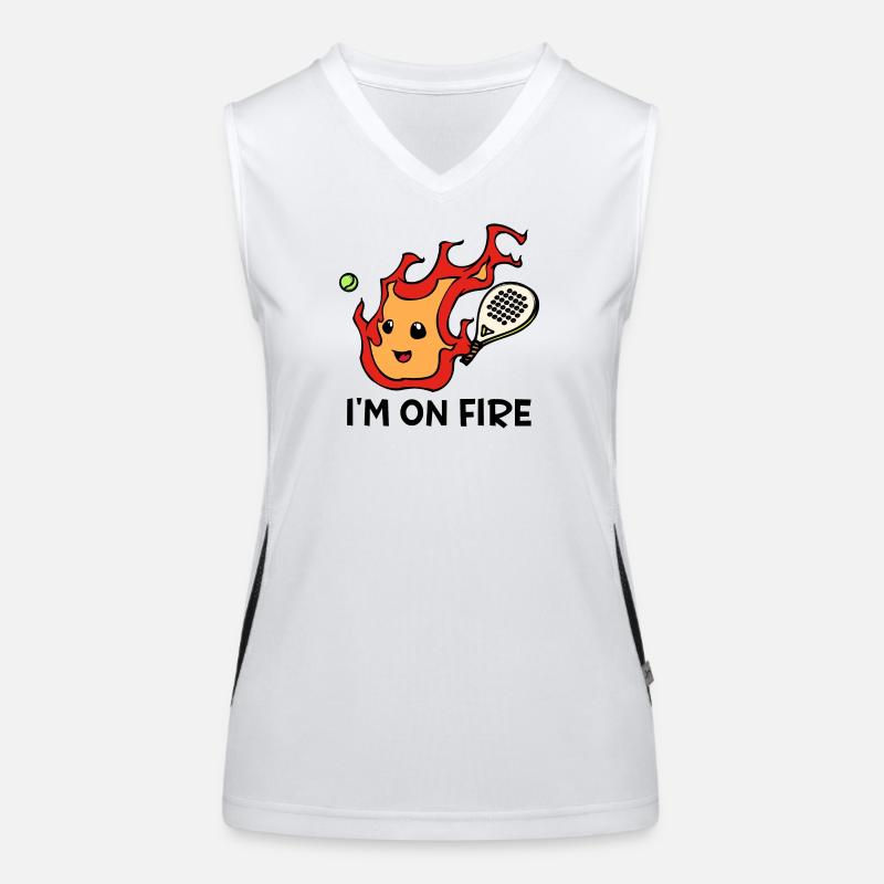 Spieler Padel Statement Training Racket Turnier Funktionelles Kontrast-Tank Top für Frauen