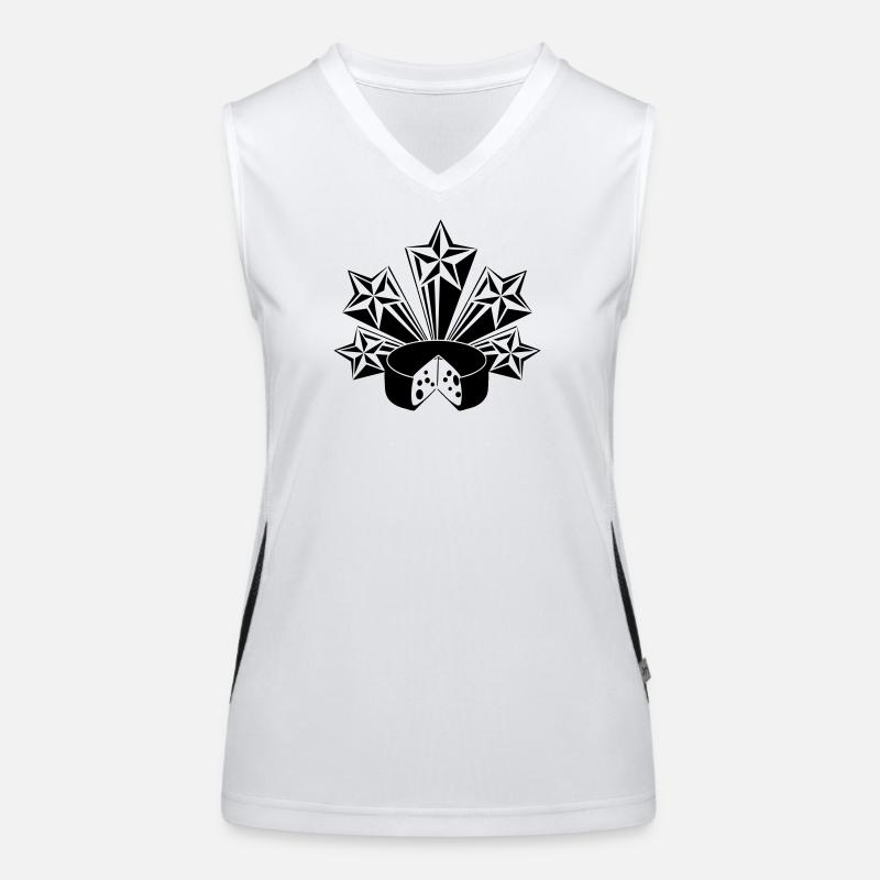 Cheese radiating stars Women's Functional Contrast Tank Top