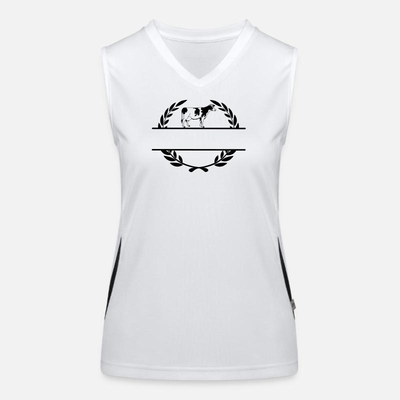 Monogramme de vache laitière Débardeur respirant contrasté Femme