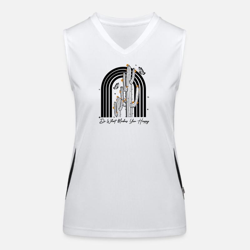 Orange Scatter Abstract Women's Functional Contrast Tank Top
