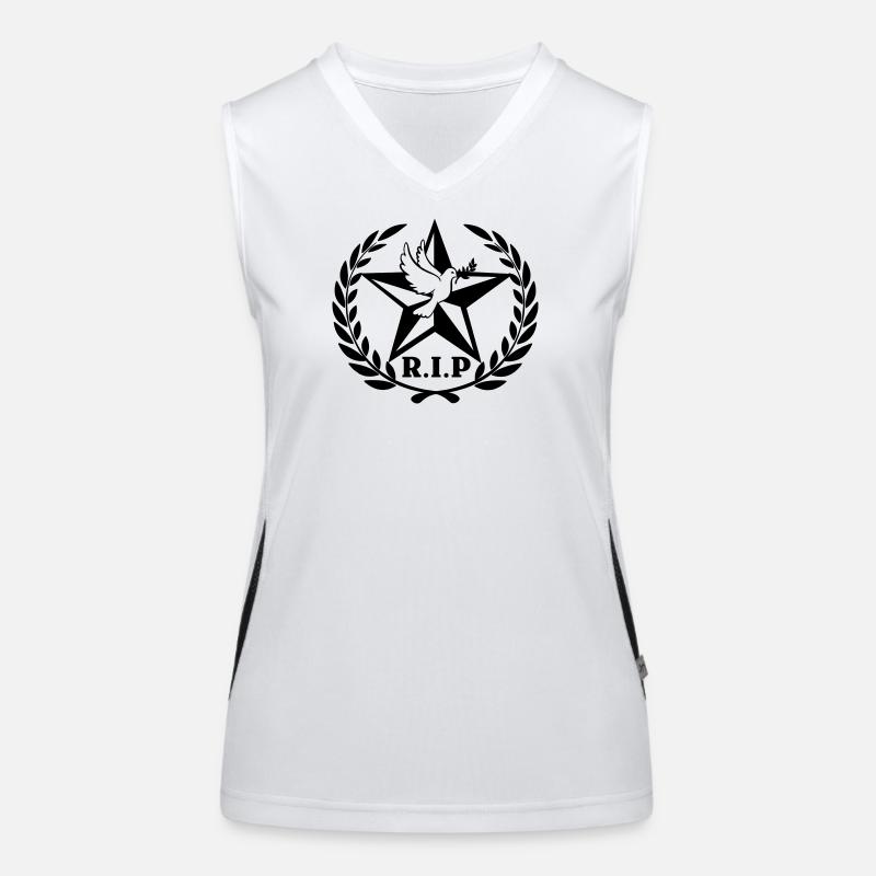 R.I.P Sterntaube Lorbeerkranz Funktionelles Kontrast-Tank Top für Frauen