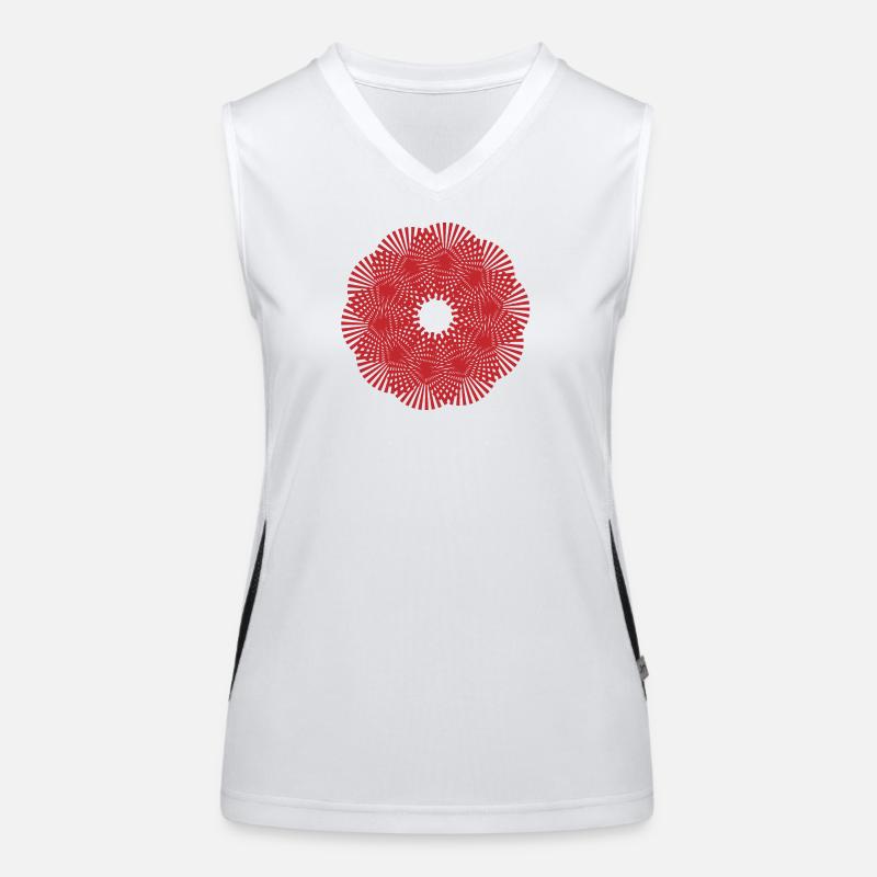 Mandala | Sunbeams | Pattern Women's Functional Contrast Tank Top