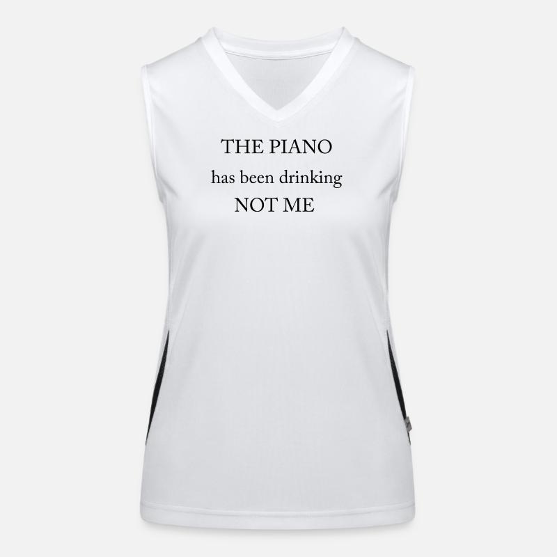 Das Klavier hat getrunken - nicht ich! Funktionelles Kontrast-Tank Top für Frauen