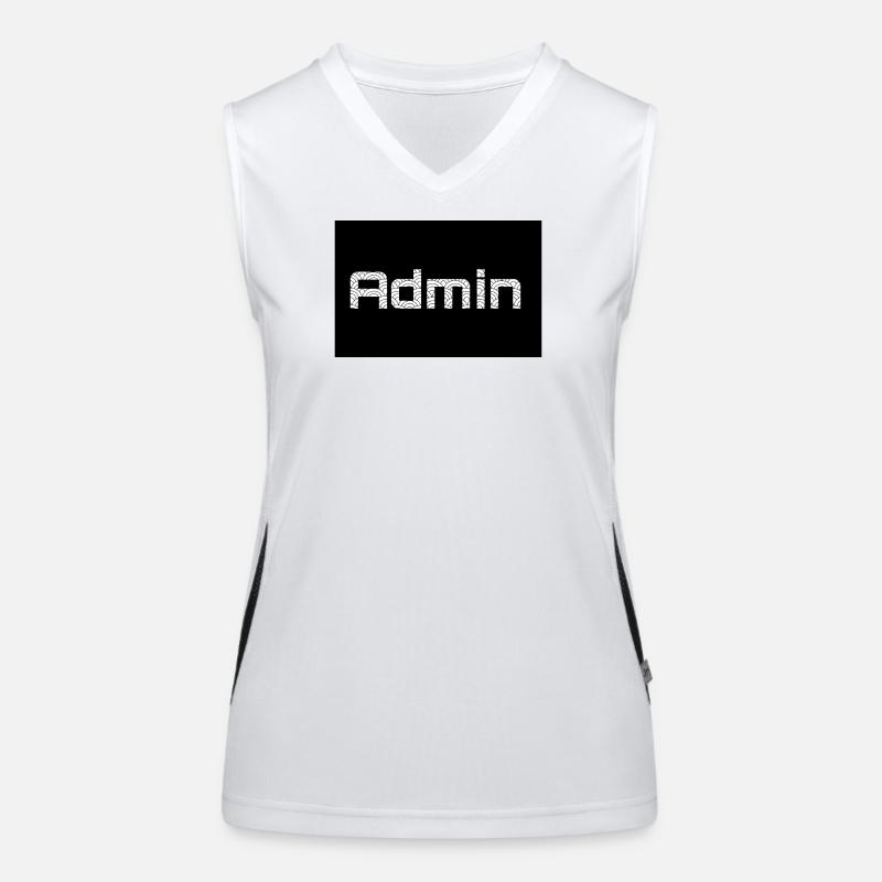 ADMIN Whitewords/Blackbackround Funktionelles Kontrast-Tank Top für Frauen