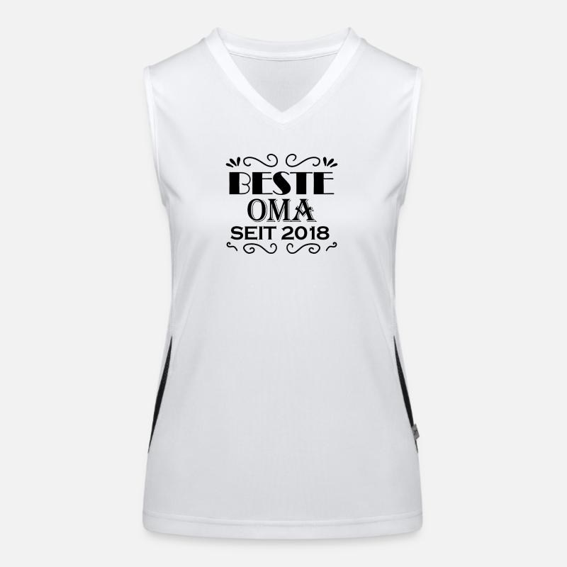 Beste Oma seit 2018 - Oma Geschenk Funktionelles Kontrast-Tank Top für Frauen