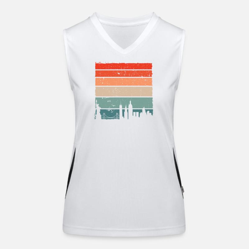 Sunset Skyline Gradient Women's Functional Contrast Tank Top