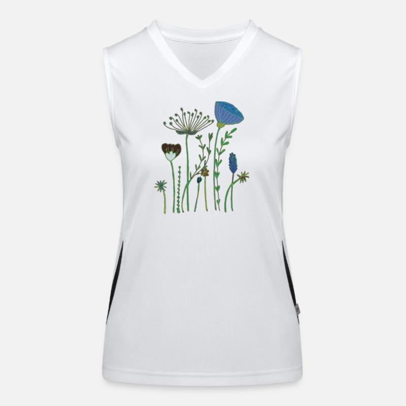 Fleurs séchées demi-tons Débardeur respirant contrasté Femme