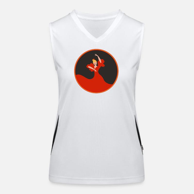 Flamenco Dancer 2 Women's Functional Contrast Tank Top