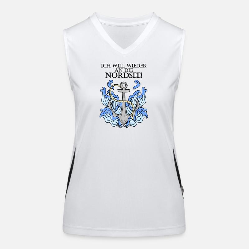 Nordsee Funktionelles Kontrast-Tank Top für Frauen