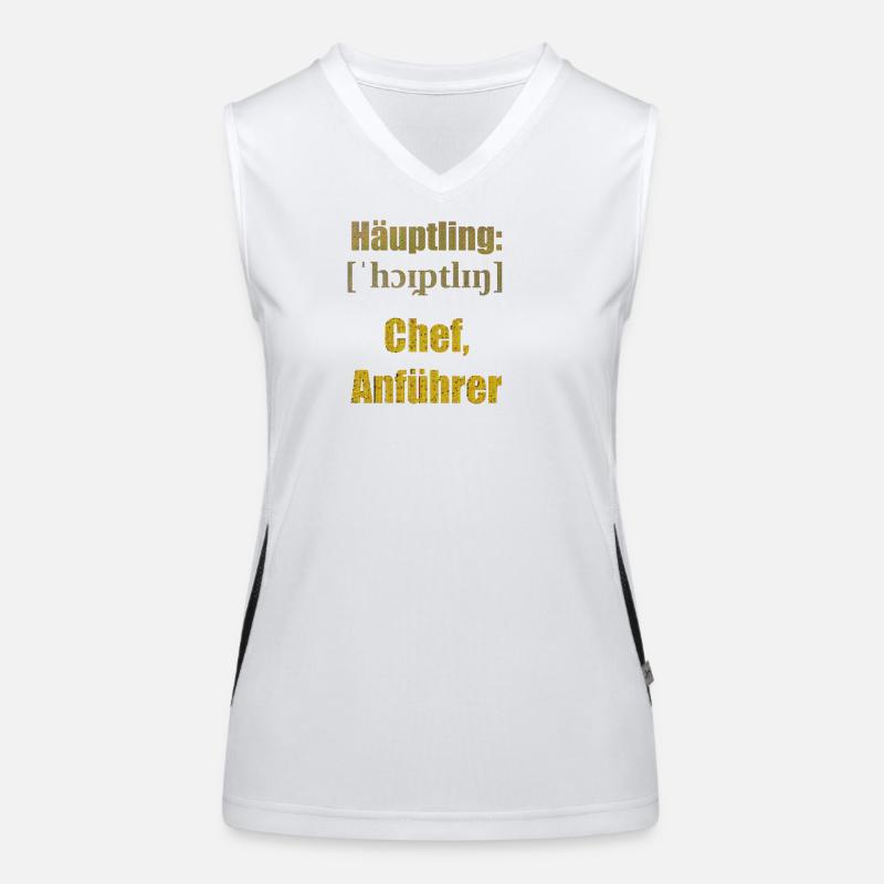 häuptling chef Funktionelles Kontrast-Tank Top für Frauen