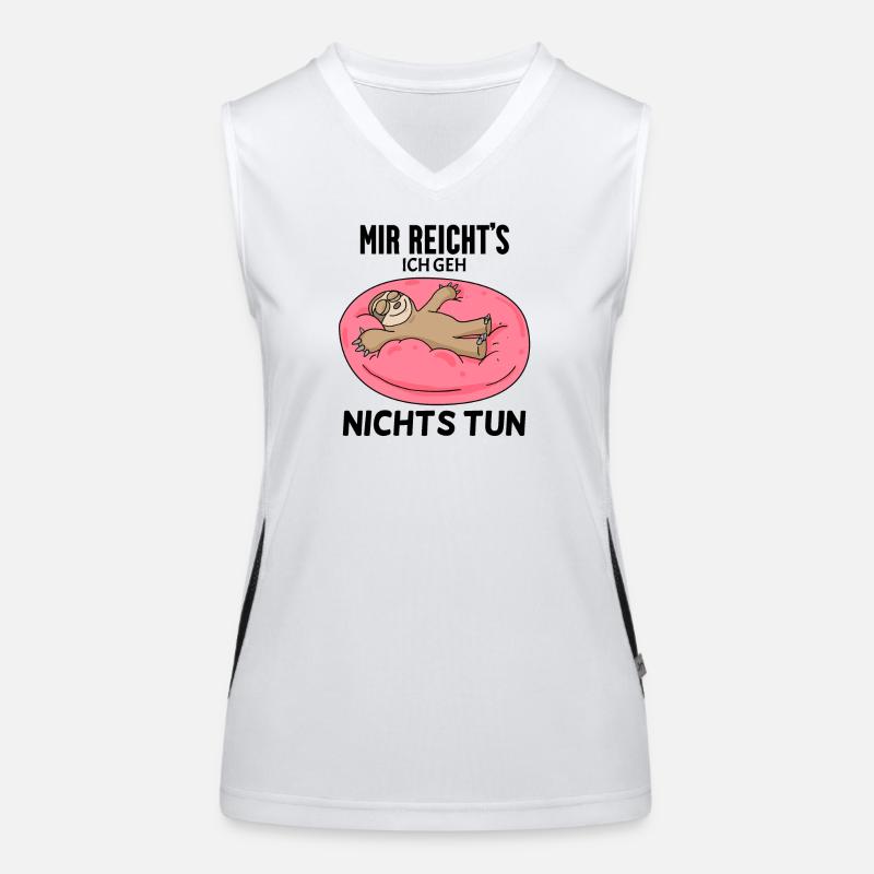 Faultier Spruch Funktionelles Kontrast-Tank Top für Frauen