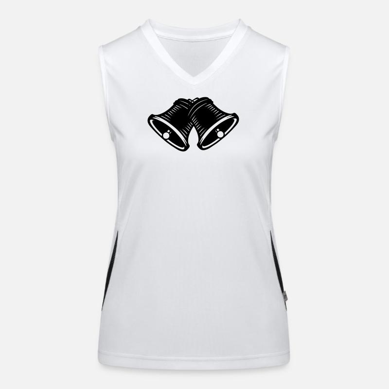 Shadow image church bells Women's Functional Contrast Tank Top