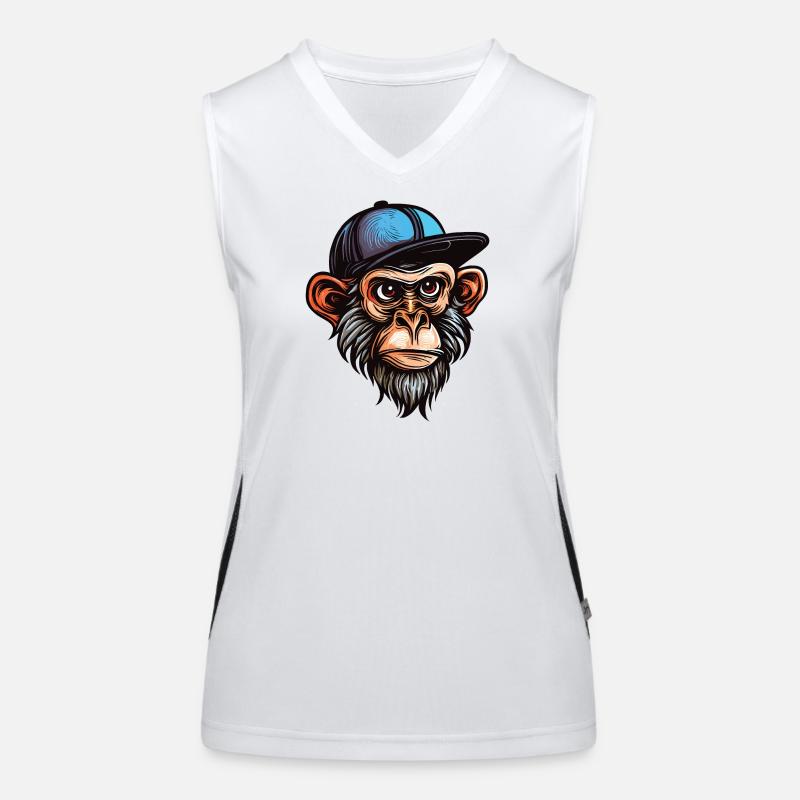 Lustiger Affe Funktionelles Kontrast-Tank Top für Frauen