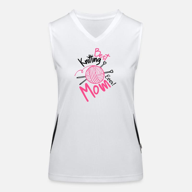 Beste Strickmutter aller Zeiten Funktionelles Kontrast-Tank Top für Frauen