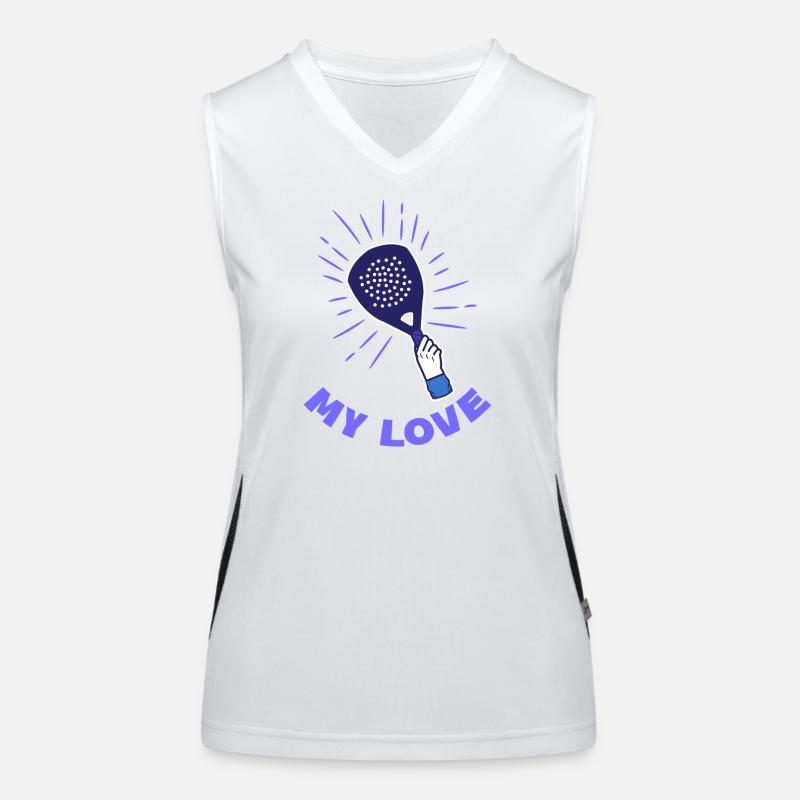 Déclaration de raquette Padel Serve Déclaration Sport Débardeur respirant contrasté Femme