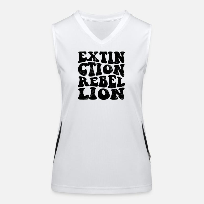 Extinction Rebellion Retro noir Débardeur respirant contrasté Femme