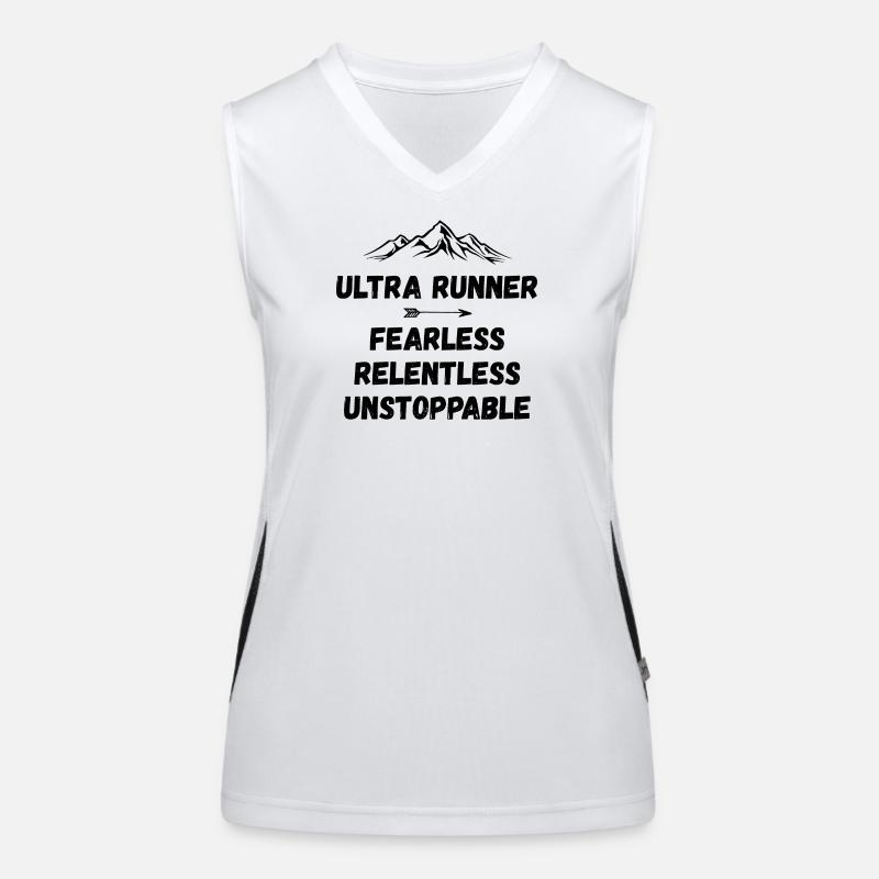 Ultra Runner - Intrépide. Implacable. Imparable. Débardeur respirant contrasté Femme